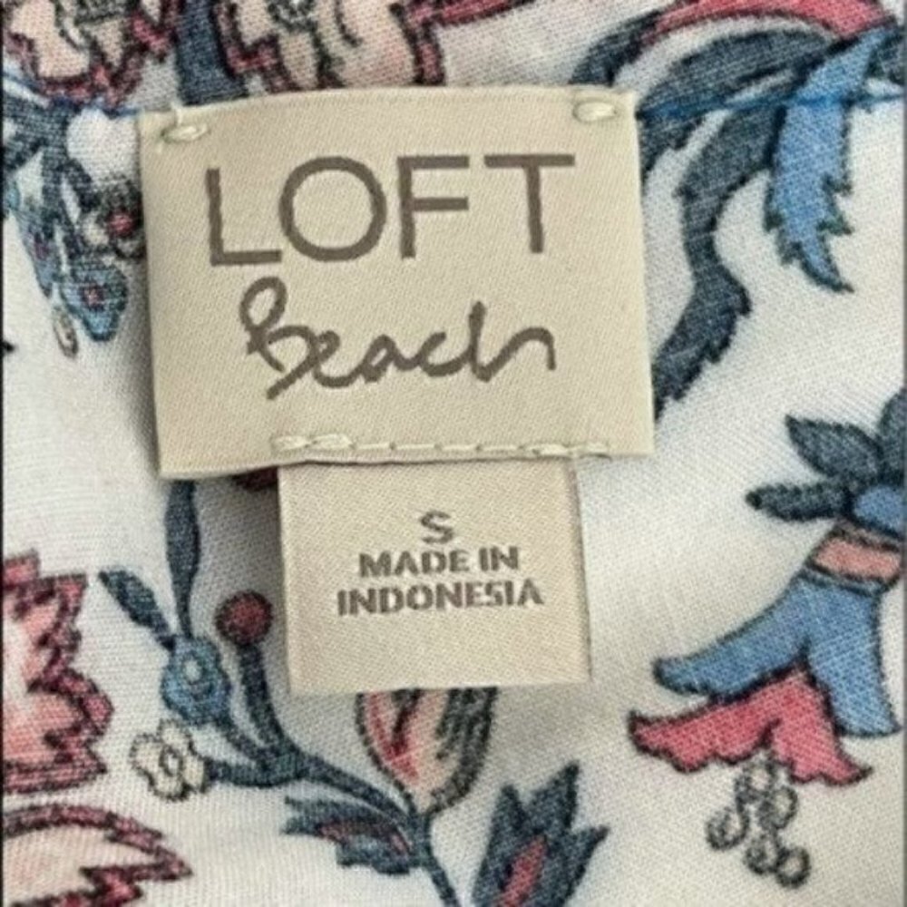 Loft Beach Rayon v-neck floral dress size small Style 524242 - Picture 8 of 9